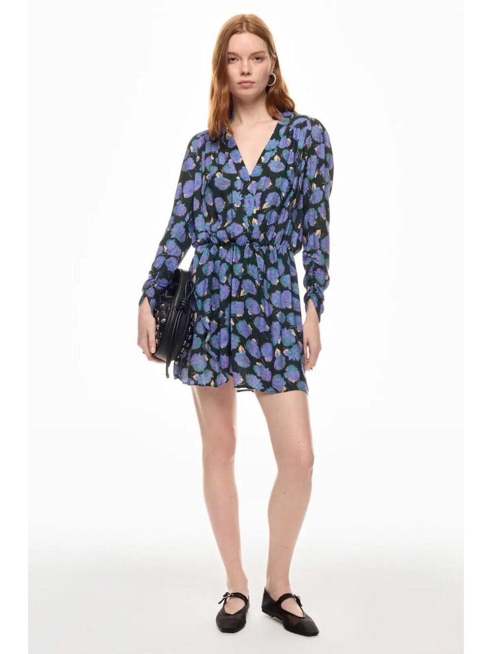 Zadig & Voltaire Reveal Roses Lavender Floral Mini Dress Viscose Size M